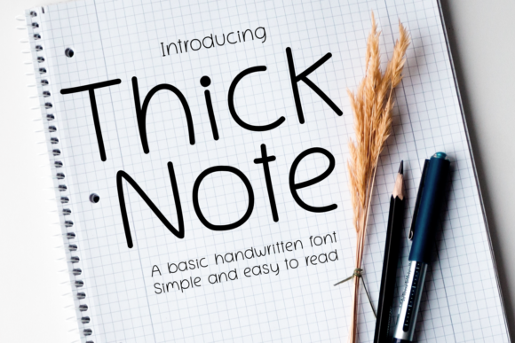 Thick Note: A Handwritten Font for Polished Branding